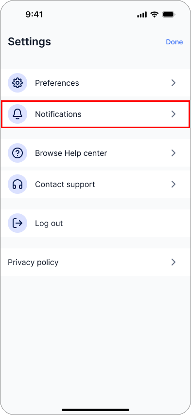 How do I manage my mobile app notifications?