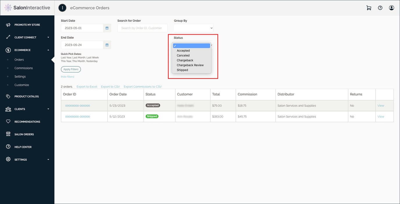 How do I process a client return?