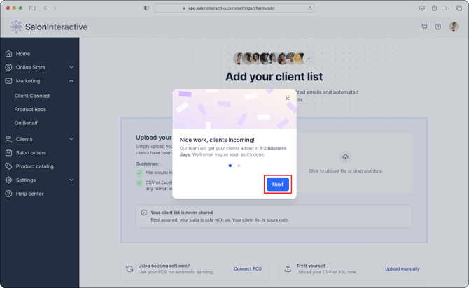 How do I upload clients 4