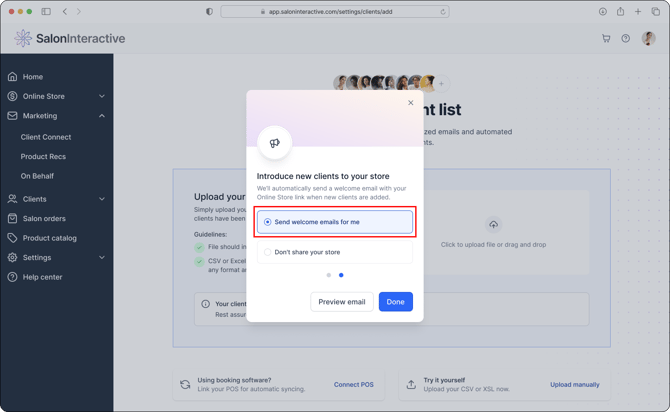 How do I upload clients 5